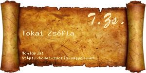Tokai Zsófia névjegykártya